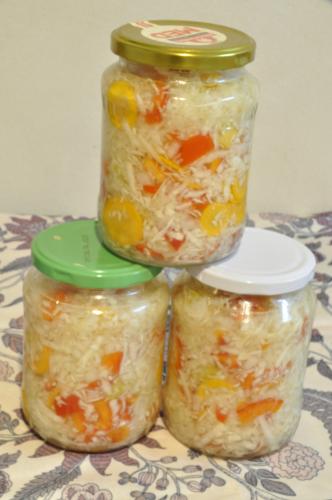 Zelný salát s paprikami  – Snadné recept z Česko kuchyně, hotový za 45 - 60 minut